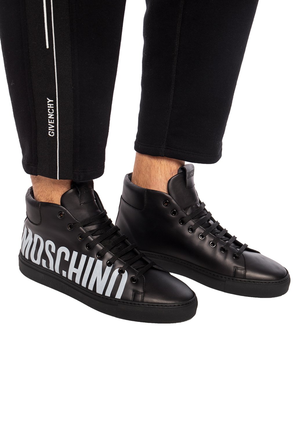 Moschino black discount high tops